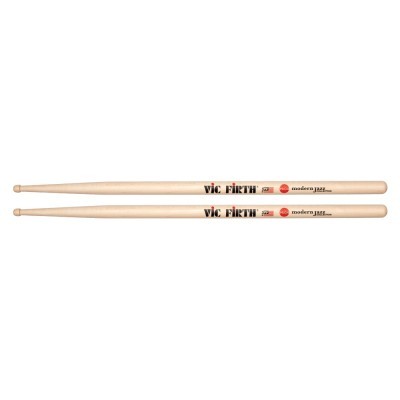 Par de baquetas de bateria VIC FIRTH modern jazz em madeira clara