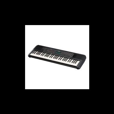 Teclado musical preto com 61 teclas