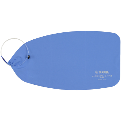 Capa azul para limpeza Yamaha com cordão elástico e texto branco