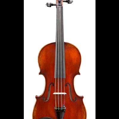 Violino clássico de madeira castanho-avermelhado com quatro cordas