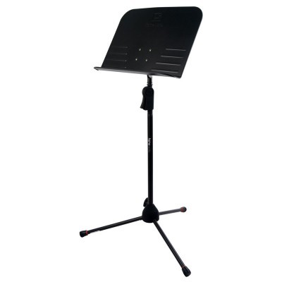 Suporte para partitura musical em metal preto com base tripé