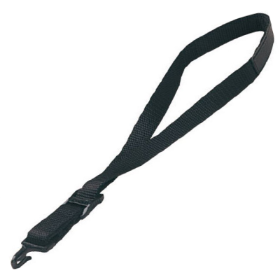 Correia preta com fecho em plástico