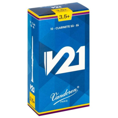 Embalagem azul de palhetas para clarinete soprano V21 Vandoren Paris