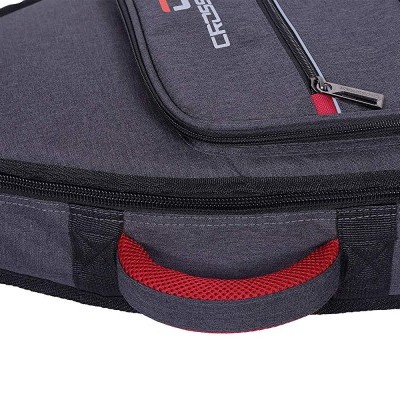 Mala cinzenta escura CRESSI com fecho, pega vermelha e bolso