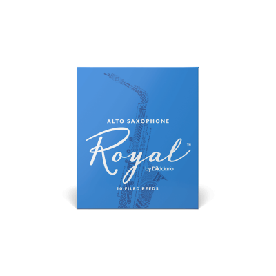 Embalagem azul para palhetas de saxofone alto Royal by D'Addario