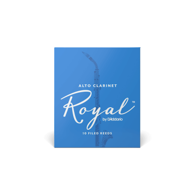 Embalagem azul de palhetas para clarinete alto Royal by D'Addario