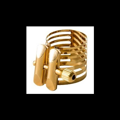 Anel dourado metálico aberto com peça ajustável à vista