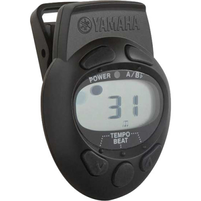 Metrónomo digital preto Yamaha com visor LCD e botões