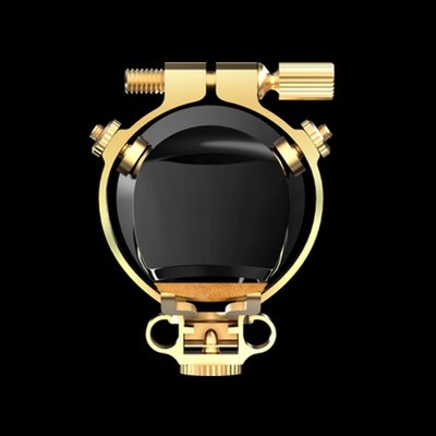 Suporte para microfone dourado com revestimento preto