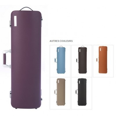 Estojo rígido para violino de várias cores com alça lateral e fechos metálicos