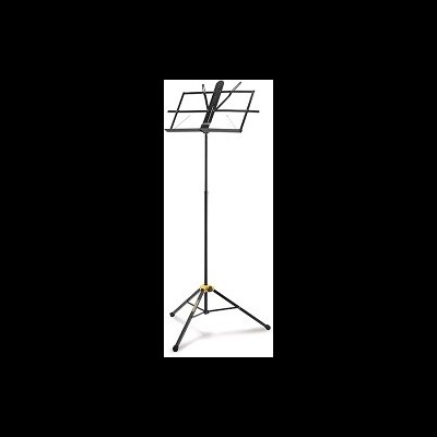 Suporte para partituras musical em metal preto com ajustador dourado