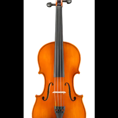 Violino clássico em madeira laranja com cravelhas pretas