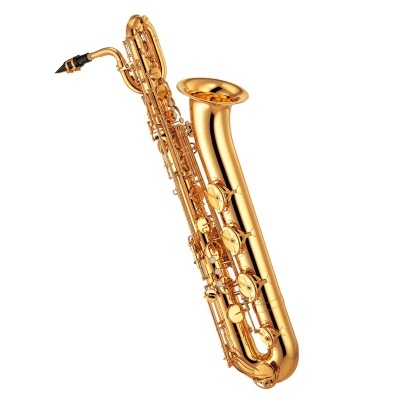 Saxofone tenor dourado com boquilha preta
