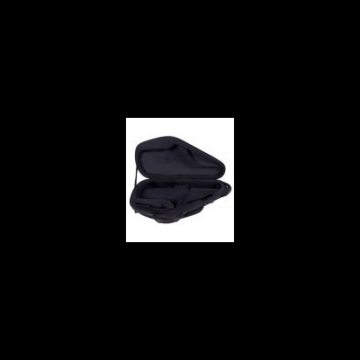 Estojo rígido preto para instrumento musical com interior acolchoado