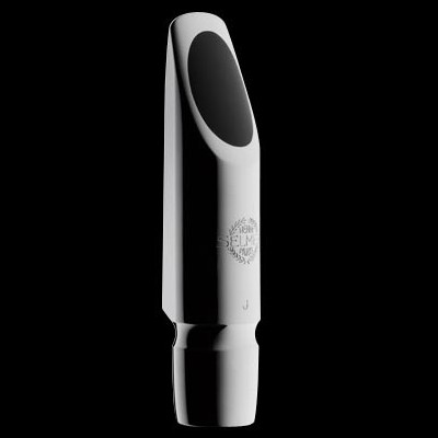 Boquilha preta para instrumento musical com texto SELIM e padrão decorativo