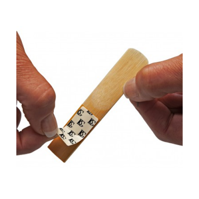 Palheta de madeira para instrumento musical com etiqueta BC