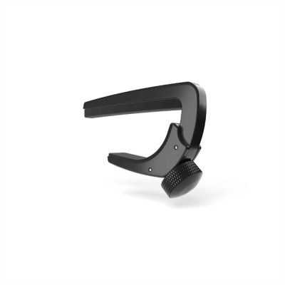 Capotraste preto para guitarra com parafuso de ajuste texturizado