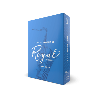 Embalagem azul de palhetas Royal para saxofone tenor