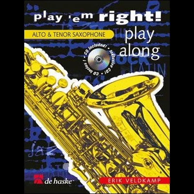 Capa de livro para saxofone com desenho de saxofone amarelo e texto de instruções