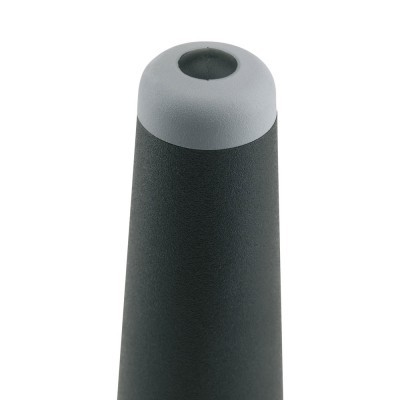 Ponta de bastão de caminhada preta com ponta cinzenta