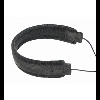 Bandagem preta com alças de fixação sobre fundo branco