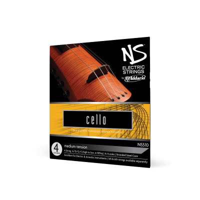 Embalagem de cordas NS Electric Strings para violoncelo, modelo NS510.