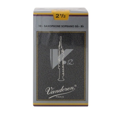 Embalagem cinza de palhetas para saxofone soprano Vandoren