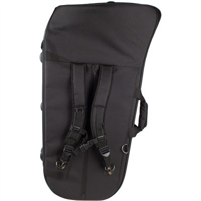 Bolsa preta para instrumento musical com alças ajustáveis acolchoadas