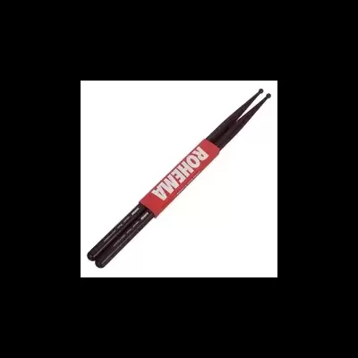 Par de baquetas de madeira castanha escura com pontas arredondadas