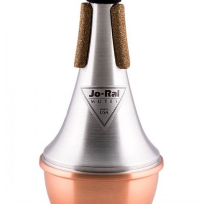 Surdina de metal Jo-Ral para instrumento musical com base em cobre e corpo prateado