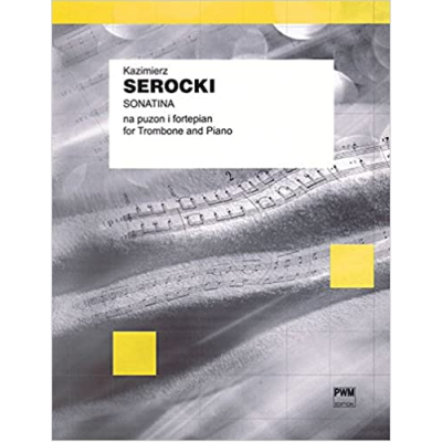 Capa de partitura musical Serocki Sonatina para trombone e piano
