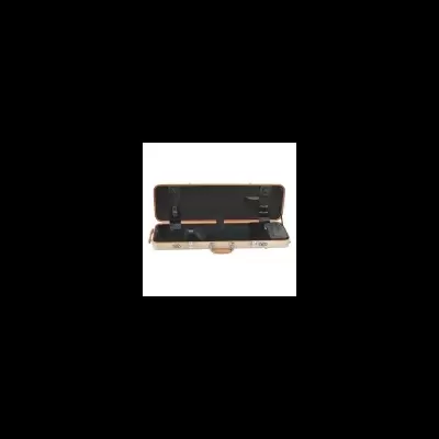 Estojo rígido castanho com interior preto para instrumento musical