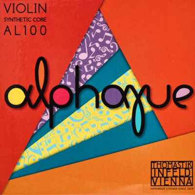 Embalagem colorida de corda para violino AL100 da Thomastik-Infeld Vienna com design musical