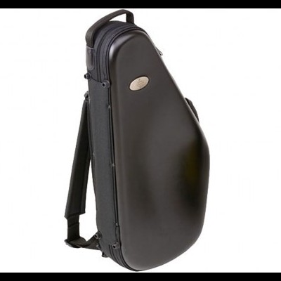 Estojo rígido preto para instrumento musical com alça ajustável