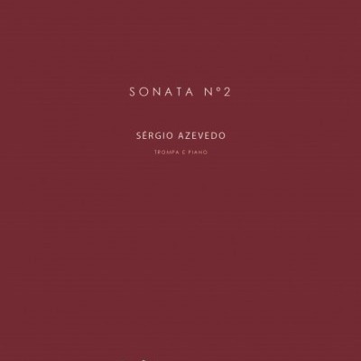 Capa vinho de partitura musical Sonata N°2 para trompa e piano