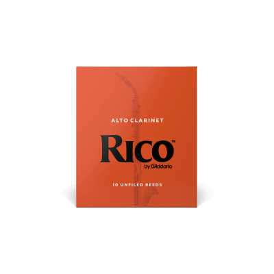 Embalagem laranja para palhetas de clarinete alto Rico