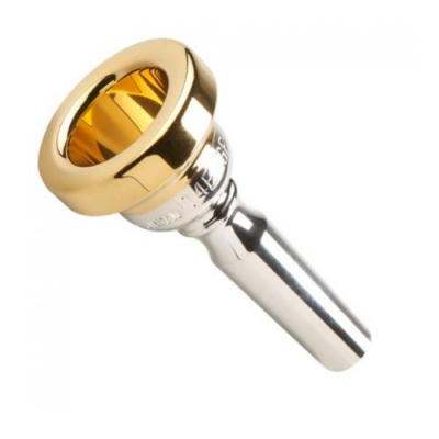 Bocal dourado e prateado para instrumento de sopro