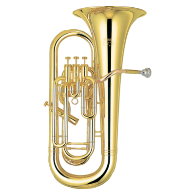 Trompete dourado com três pistões
