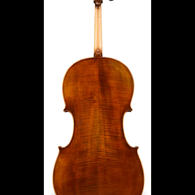 Violino de madeira castanha visto de trás