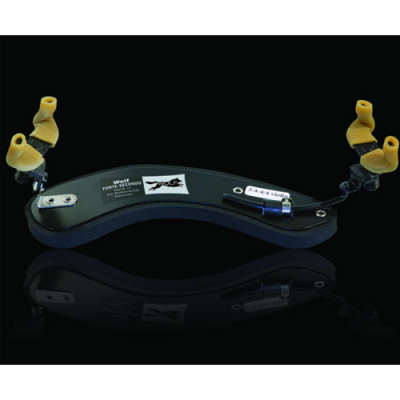 Suporte para violino Wolf Forte Segundo preto com encaixes amarelos