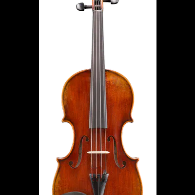 Violino clássico de madeira castanha com cordas