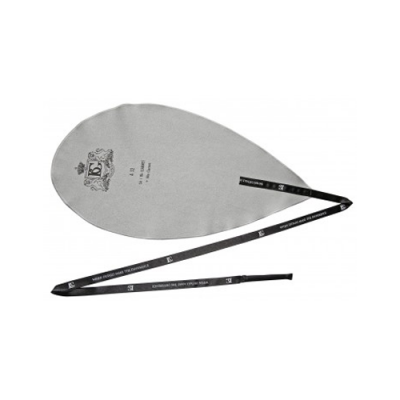 balão de festa cinza com cordão preto e logotipo LR