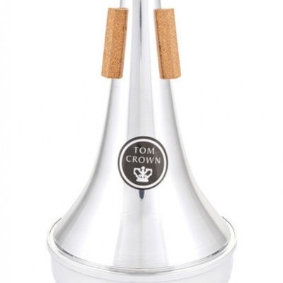 Sordinha para trompete em metal cromado com almofadas em cortiça