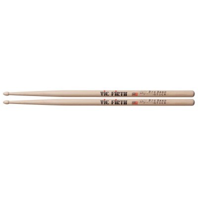 Par de baquetas para bateria Vic Firth 2B Big Band em madeira clara