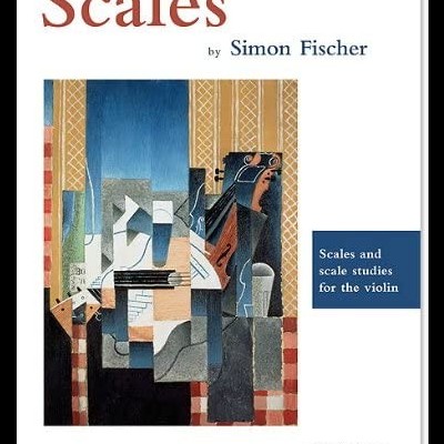 Capa de método musical para violino com arte abstrata e texto