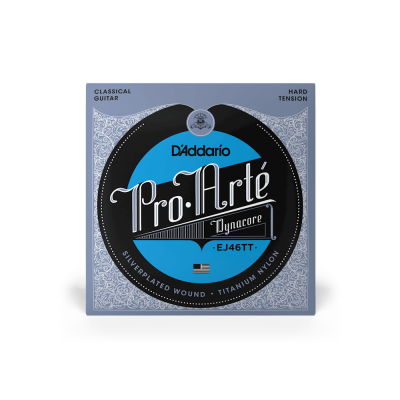 Embalagem de cordas para guitarra clássica D'Addario Pro-Arte Dynacore EJ46TT em azul e preto