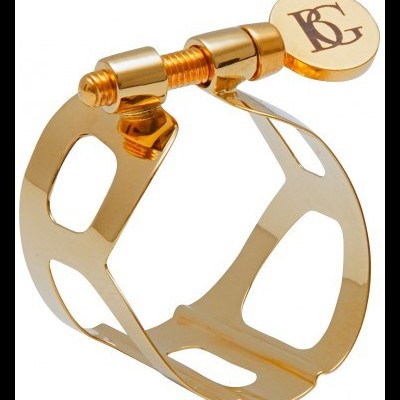 Abraçadeira metálica dourada com tampa gravada BC