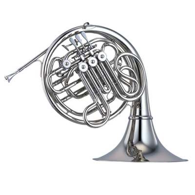 Trompa prateada de metal