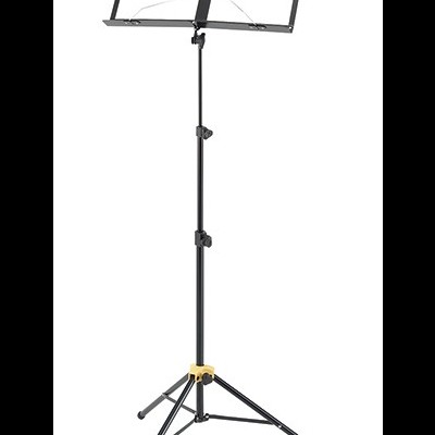 Suporte musical preto ajustável com base tripé