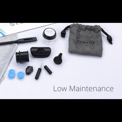 Acessórios de manutenção de instrumentos Nuvo, incluindo óleo, saco, e peças diversas